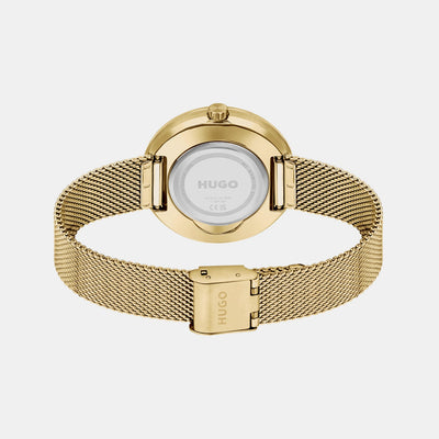 Crush Women Quartz Gold Dial Analog Mesh Watch 1540122