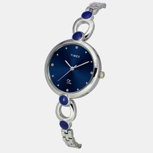 Fria Women Quartz Blue Dial Analog Brass Watch TWEL18100