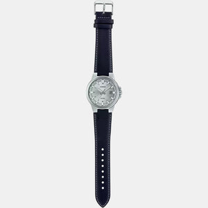 Enticer Men Quartz Silver Dial Analog Leather Watch A1825
