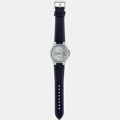 Enticer Men Quartz Silver Dial Analog Leather Watch A1825