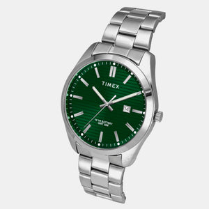 E Class Men Quartz Green Dial Analog Stainless Steel Watch TWTG10409