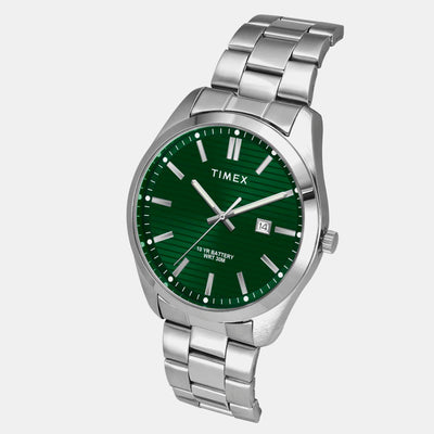 E Class Men Quartz Green Dial Analog Stainless Steel Watch TWTG10409