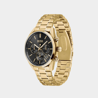 Champion Men Quartz Black Dial Chronograph Stainless Steel Watch 1513848