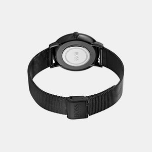 Horizon Men Quartz Black Dial Analog Mesh Watch 1513542