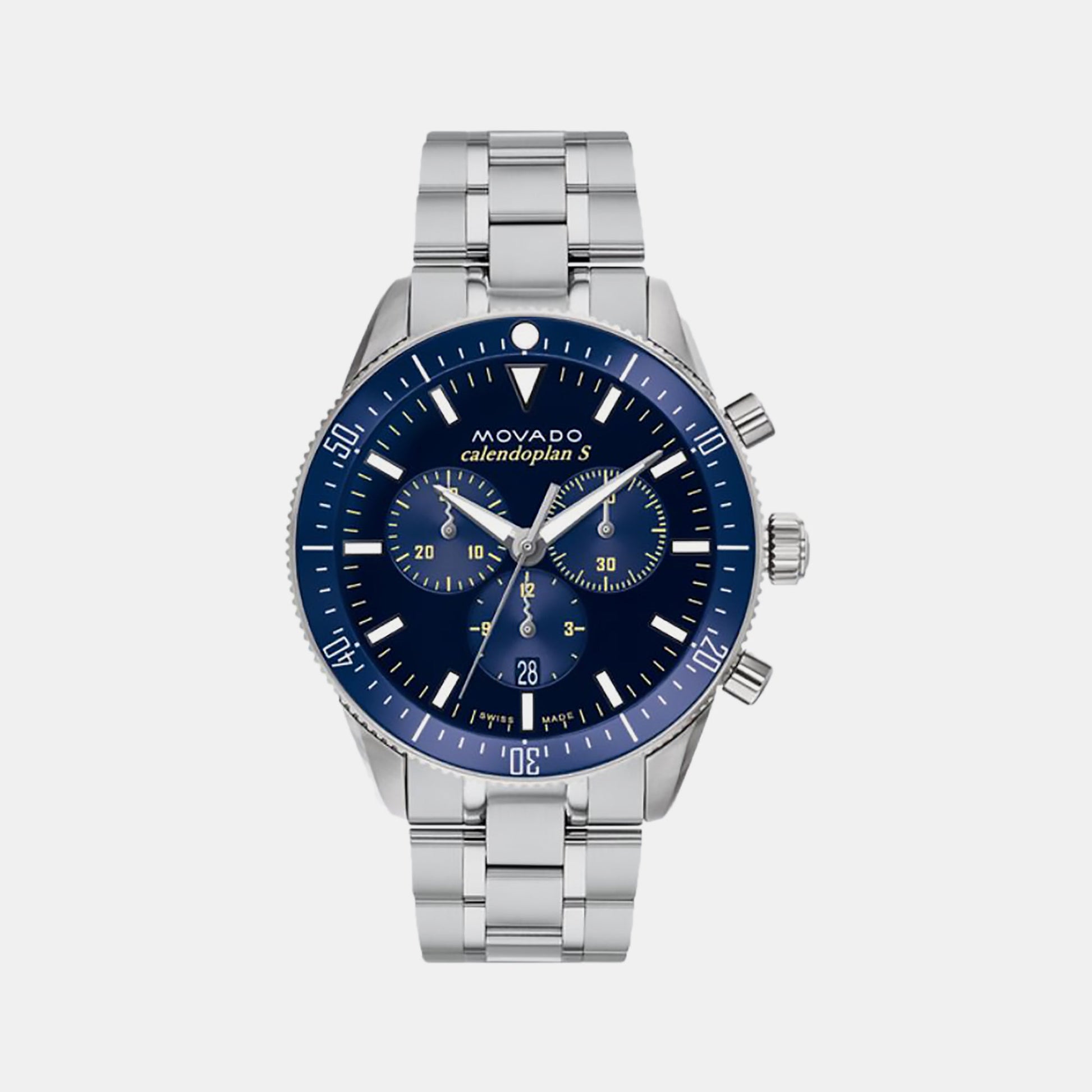 Heritage Men Quartz Blue Dial Chronograph Stainless Steel Watch 3650124