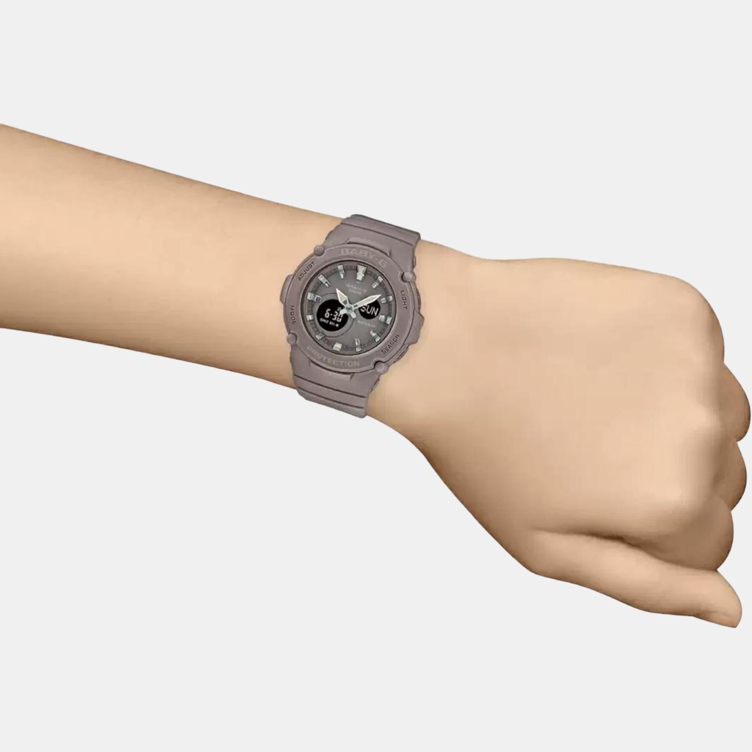 Baby-G Women Quartz Brown Dial Analog-Digital Resin Watch BX195