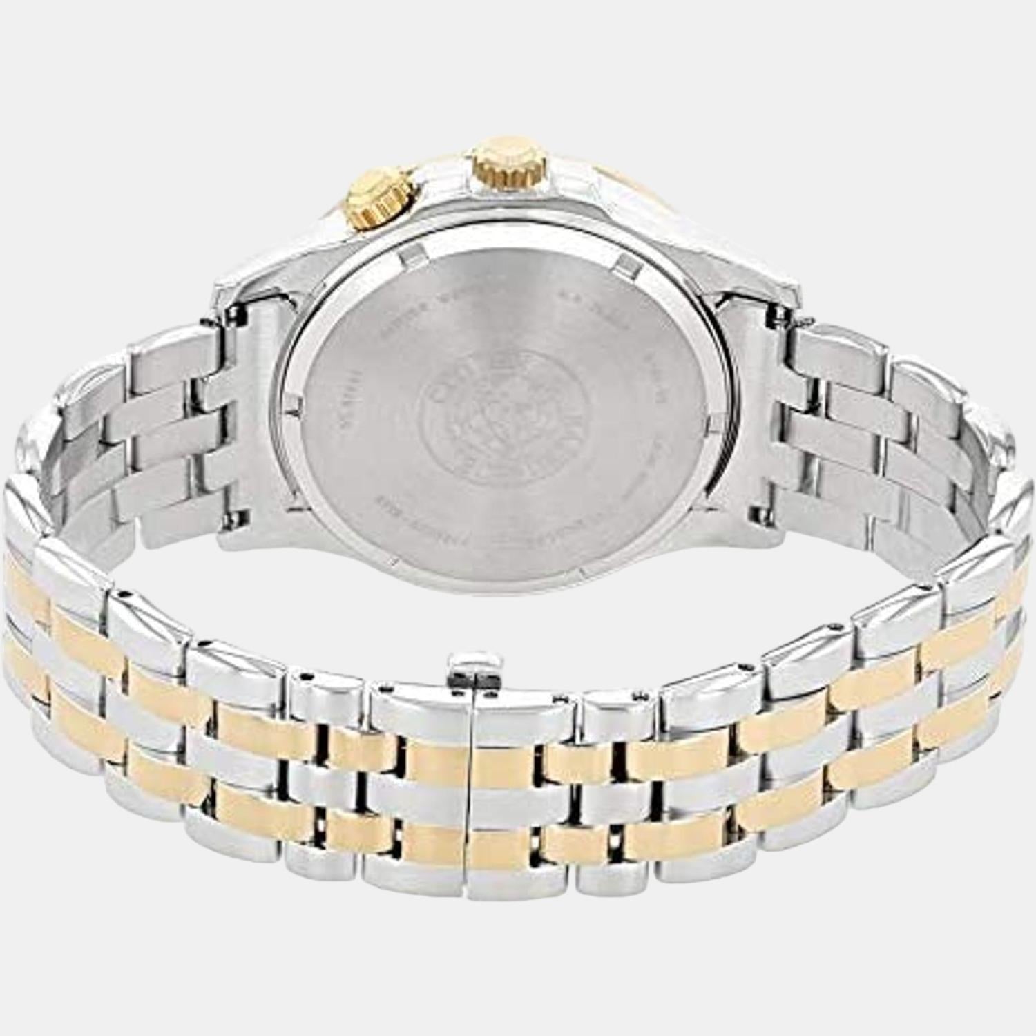Eco-Drive Men Eco-Drive Silver Dial Chronograph Stainless Steel Watch BU2026-65H