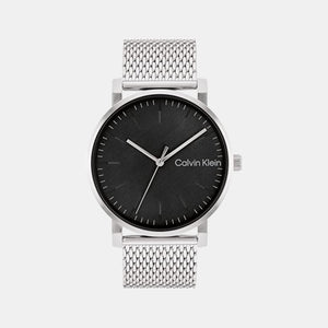 Ck Slate Men Quartz Black Dial Analog Stainless Steel Watch 25200260