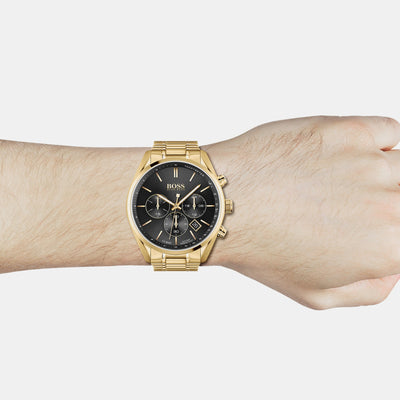 Champion Men Quartz Black Dial Chronograph Stainless Steel Watch 1513848