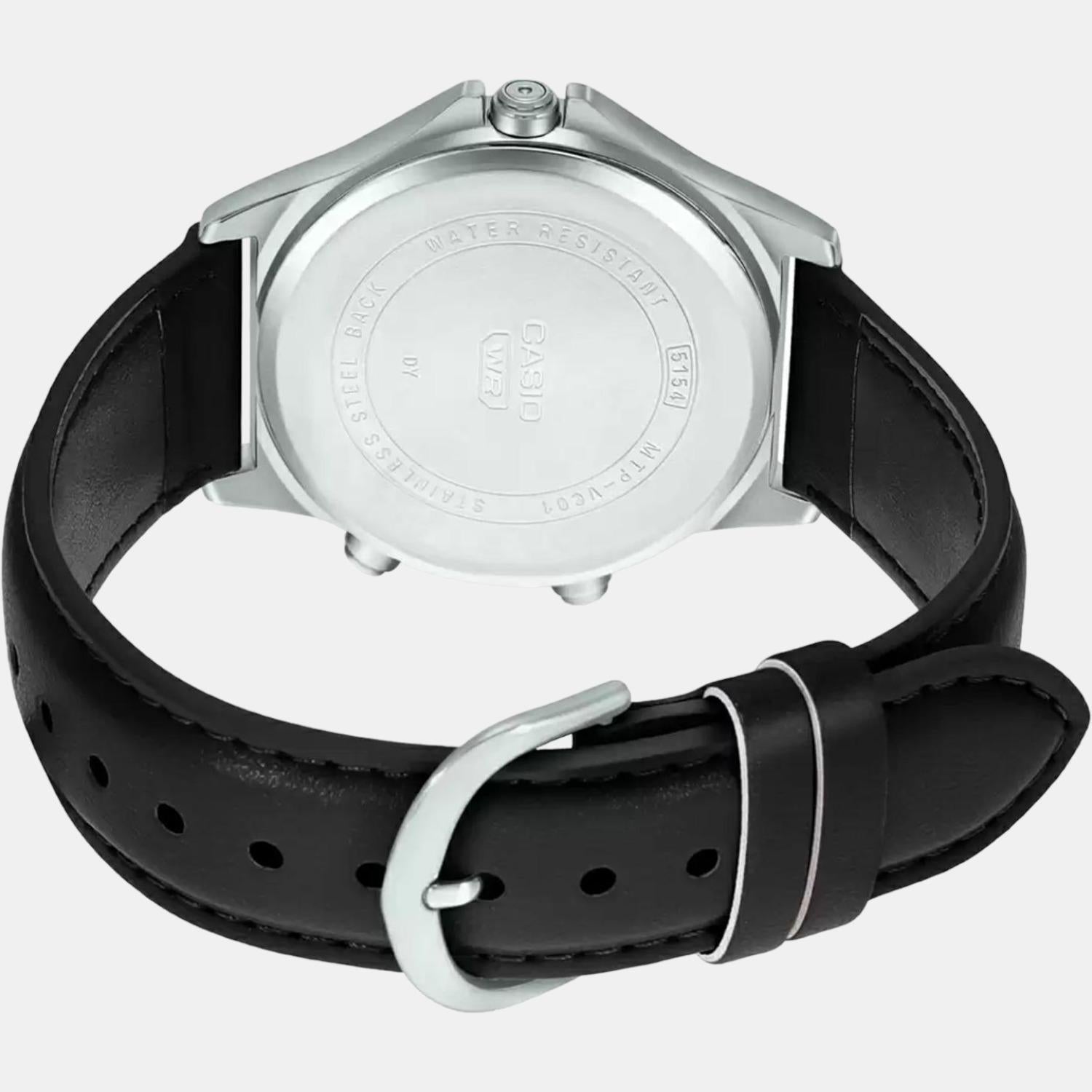 Enticer Men Quartz White Dial Analog Leather Watch A1927