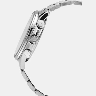 Enticer Men Quartz Silver Dial Chronograph Stainless Steel Watch A837