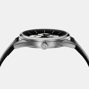 Dante Men Quartz Black Dial Chronograph Leather Watch AX1872