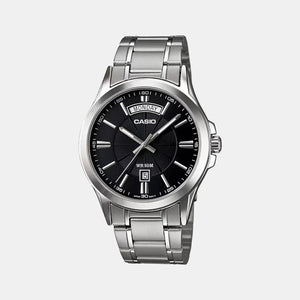 Enticer Men Quartz Black Dial Analog Stainless Steel Watch A840