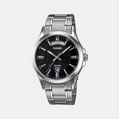 Enticer Men Quartz Black Dial Analog Stainless Steel Watch A840