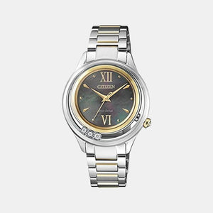 Citizen L Women Quartz Black Dial Analog Stainless Steel Watch EM0518-86Y