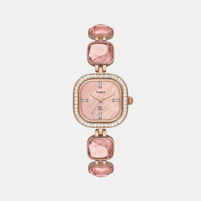 Fria Women Quartz Mother Of Pearl Dial Analog Brass Watch TWEL17101