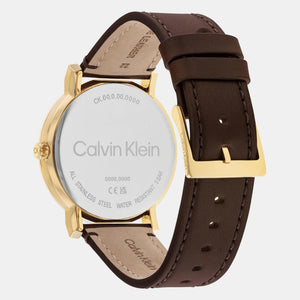Ck Slate Men Quartz Blue Dial Analog Leather Watch 25200261