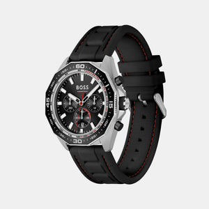 Energy Men Quartz Black Dial Chronograph Silicone Watch 1513969