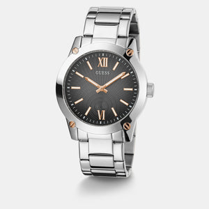 Crescent Men Quartz Grey Dial Analog Stainless Steel Watch GW0574G1