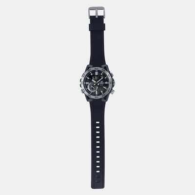 Edifice Men Quartz Black Dial Analog-Digital Resin Watch ED578