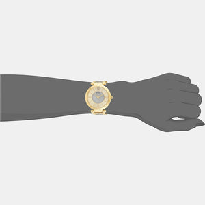 Aurora Women Quartz Gold Dial Analog Stainless Steel Watch W1288L2