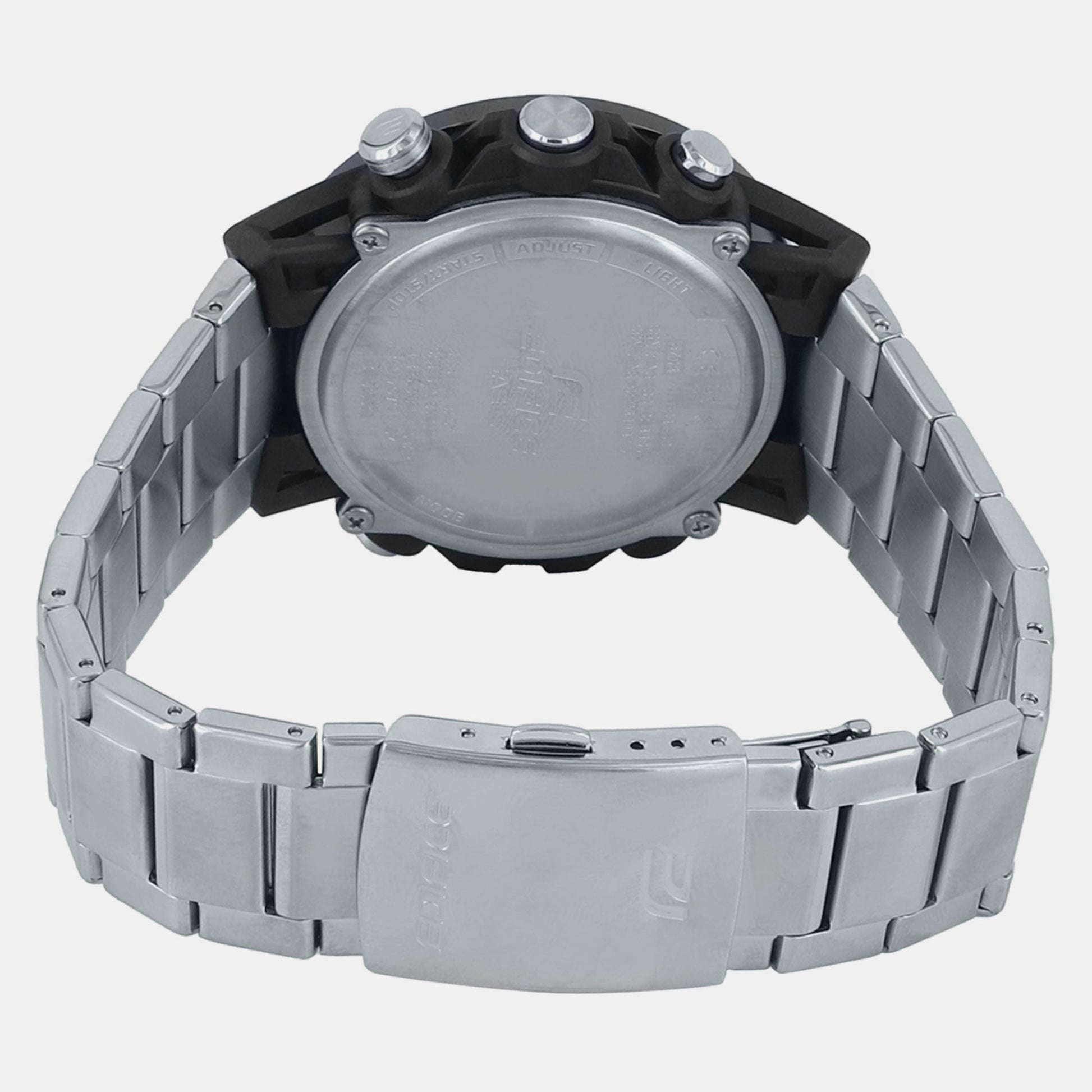 Edifice Men Quartz Black Dial Analog-Digital Stainless Steel Watch ED575