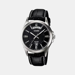 Enticer Men Quartz Black Dial Analog Leather Watch A844