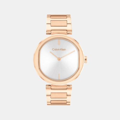 Ck Sensation Women Quartz White Dial Analog Stainless Steel Watch 25200253