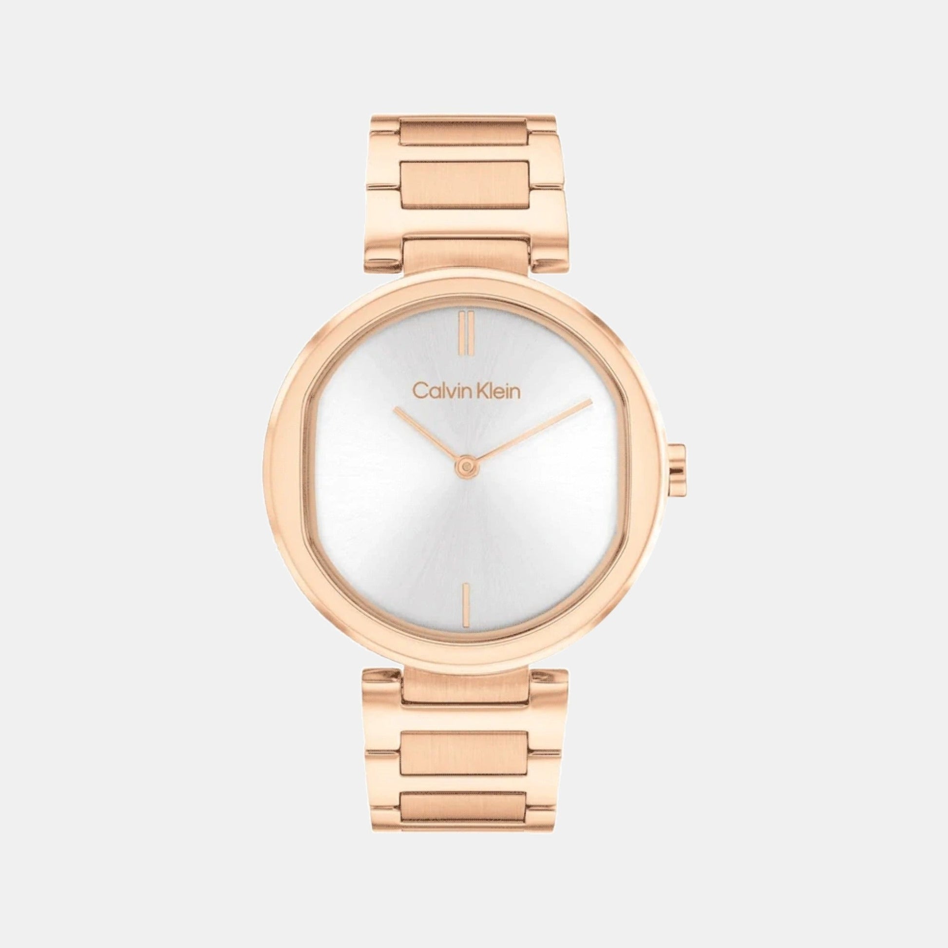 Ck Sensation Women Quartz White Dial Analog Stainless Steel Watch 25200253