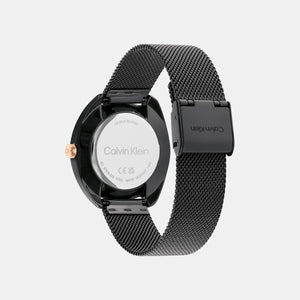Ck Adorn Women Quartz Black Dial Analog Mesh Watch 25200272