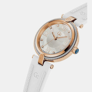 Fusion Cable Women Quartz White Dial Analog Silicone Watch Z15003L1MF