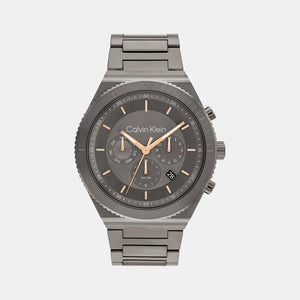 Ck Fearless Men Quartz Grey Dial Chronograph Stainless Steel Watch 25200304