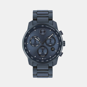 Bold Men Quartz Blue Dial Chronograph Ceramic Watch 3601117