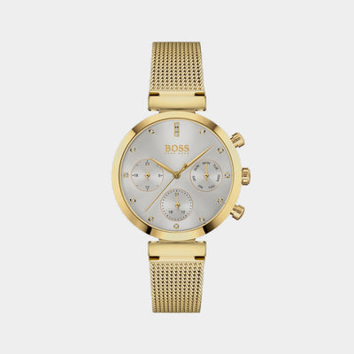 Flawless Women Quartz Silver Dial Chronograph Mesh Watch 1502552