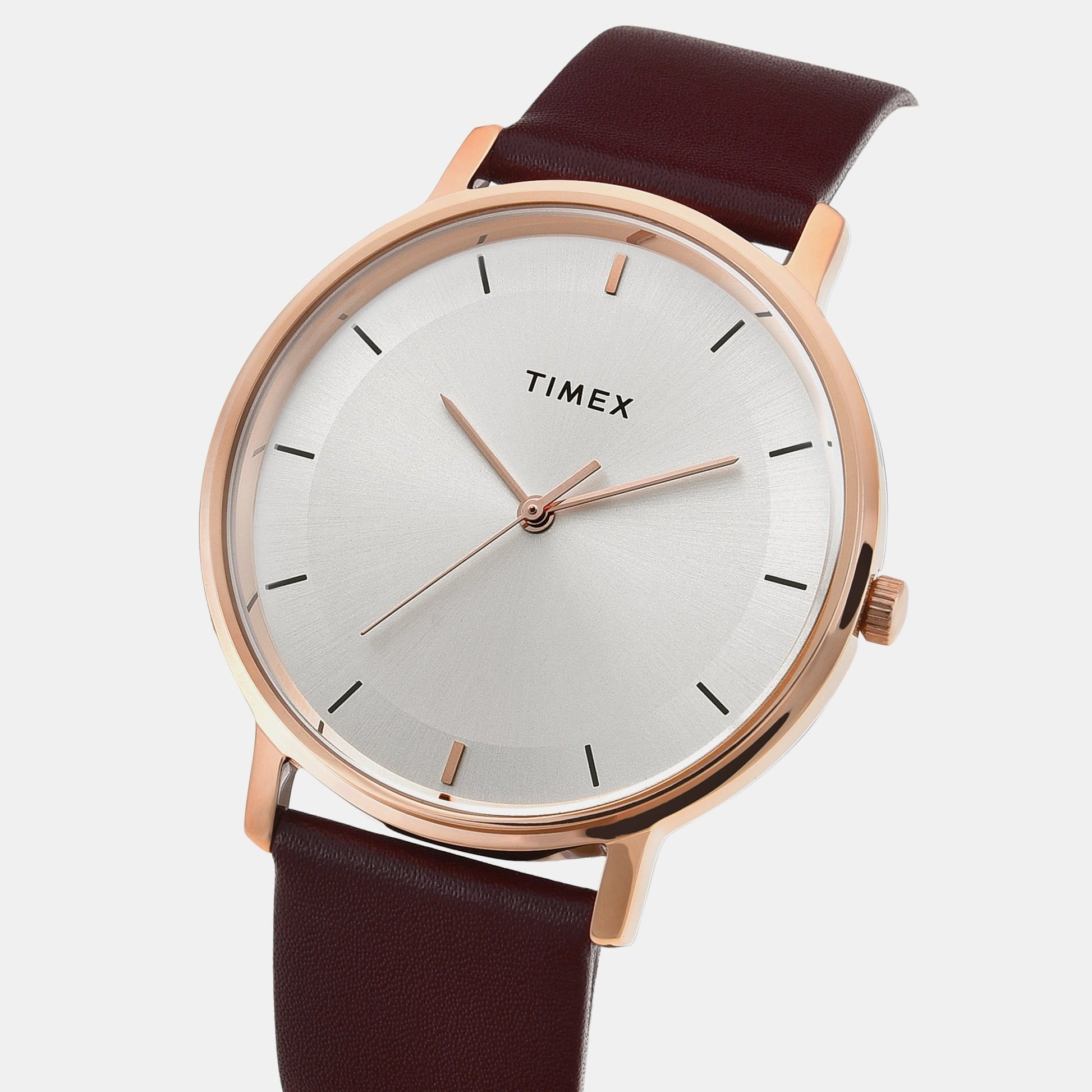 Classics Men Quartz Silver Dial Analog Leather Watch TW0TG8014
