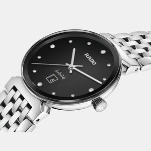 Florence Women Quartz Black Dial Analog Stainless Steel Watch R48913733
