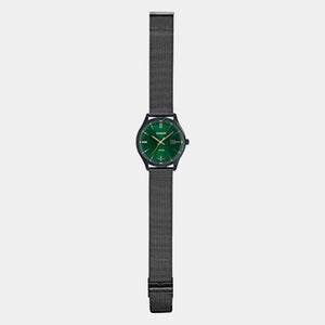 Enticer Men Quartz Green Dial Analog Stainless Steel Watch A2105