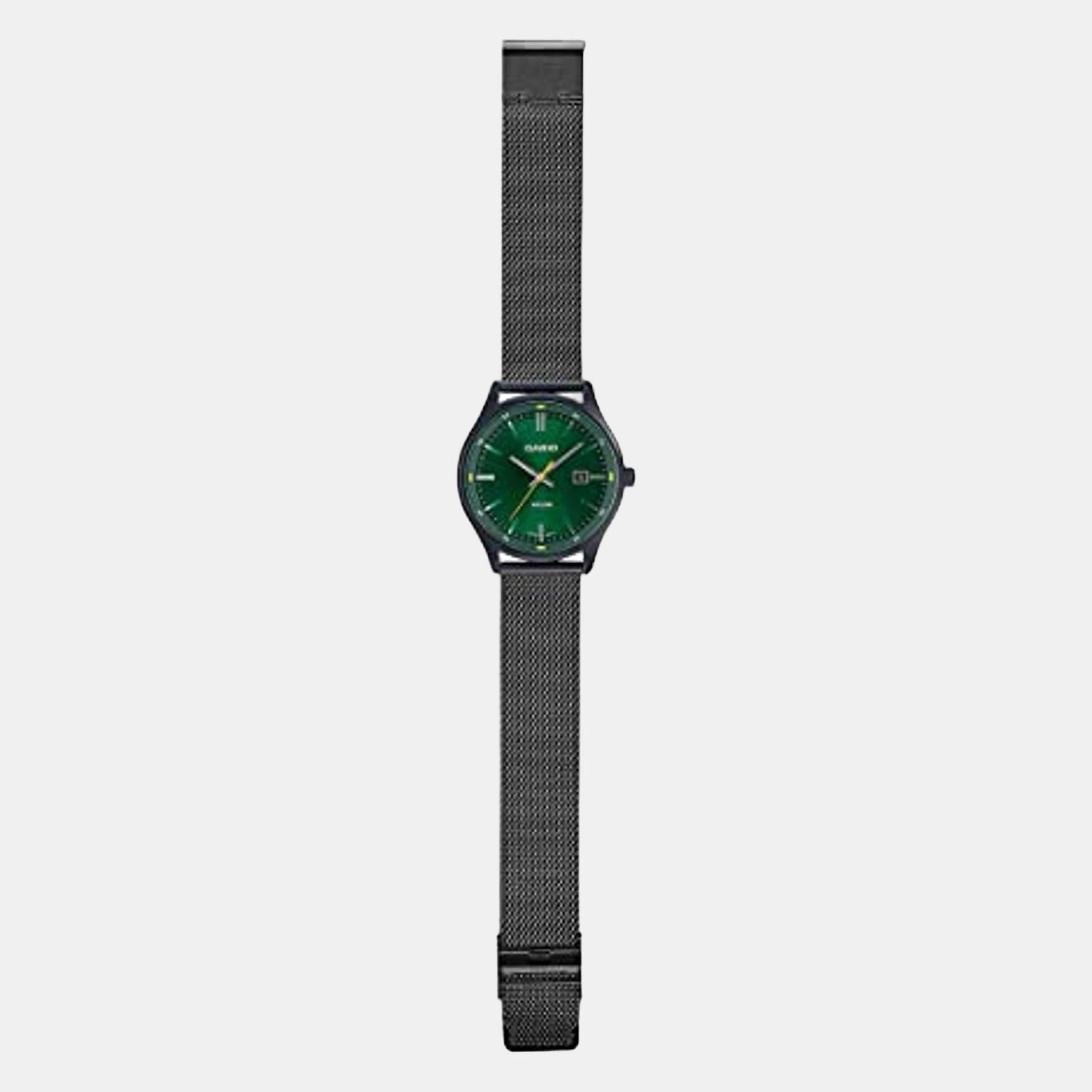 Enticer Men Quartz Green Dial Analog Stainless Steel Watch A2105