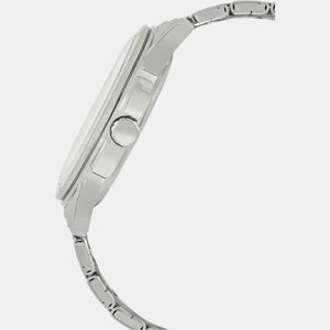 Enticer Men Quartz White Dial Analog Stainless Steel Watch A552