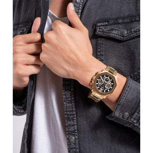 Edge Men Quartz Black Dial Chronograph Stainless Steel Watch GW0539G2