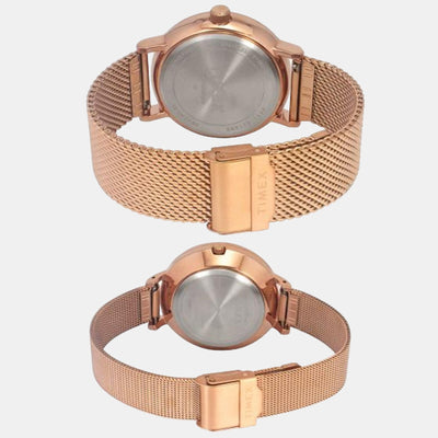 Fashion Couple Quartz Blue Dial Analog Brass Watch TW00PR293