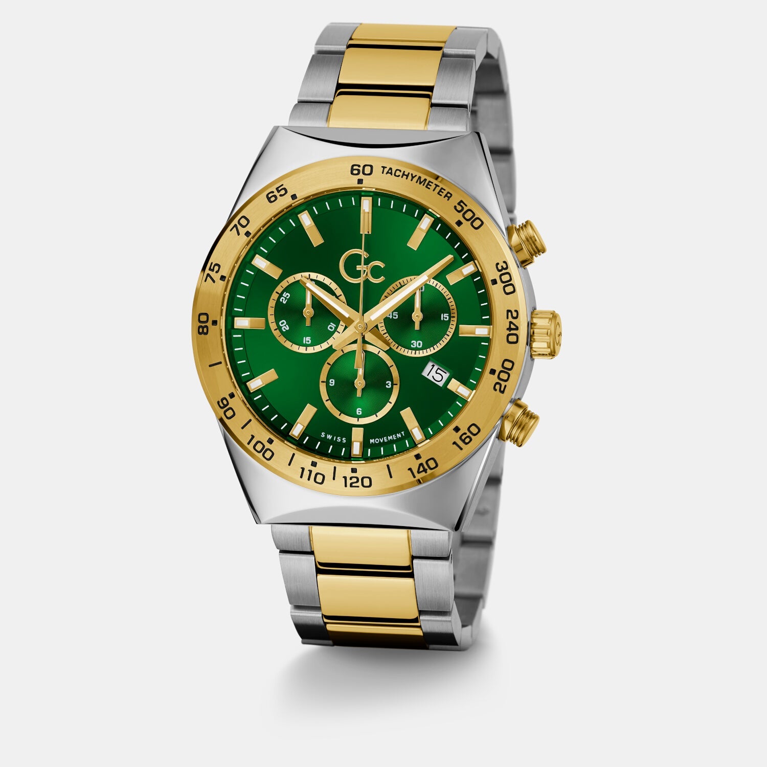 Clubhouse Chrono Men Quartz Green Dial Chronograph Stainless Steel Watch Z17001G9MF