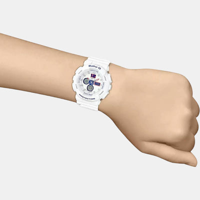 Baby-G Women Quartz White Dial Analog-Digital Resin Watch BX054