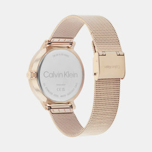 Ck Stun Unisex Quartz Gold Dial Analog Mesh Watch 25200402