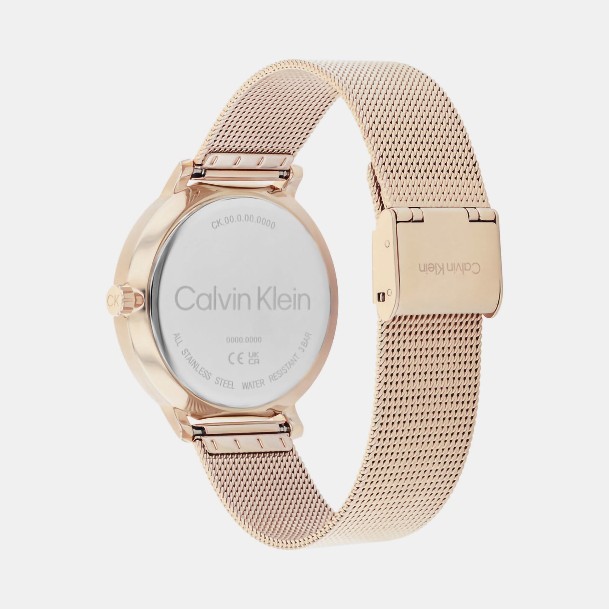 Ck Stun Unisex Quartz Gold Dial Analog Mesh Watch 25200402