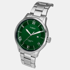 E Class Men Quartz Green Dial Analog Stainless Steel Watch TWEG19918