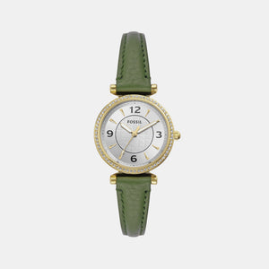 Carlie Women Quartz Silver Dial Analog Leather Watch ES5298