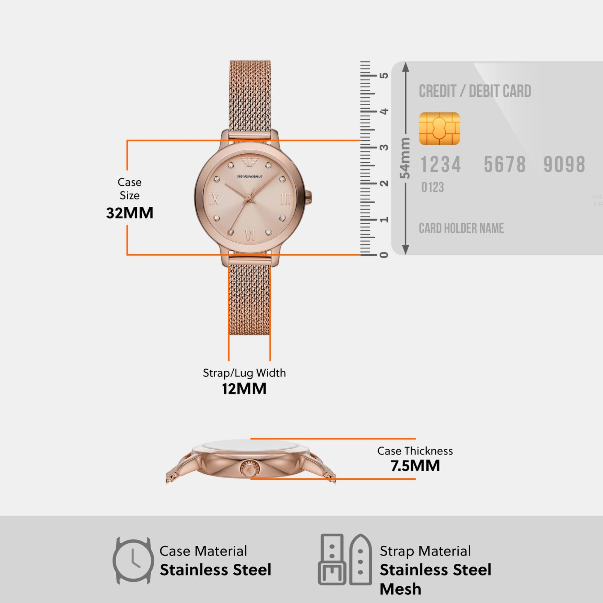 cleo Women Quartz Rose Gold Dial Analog Stainless Steel Watch AR11512