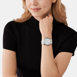Everest Women Quartz Silver Dial Analog Stainless Steel Watch MK7403