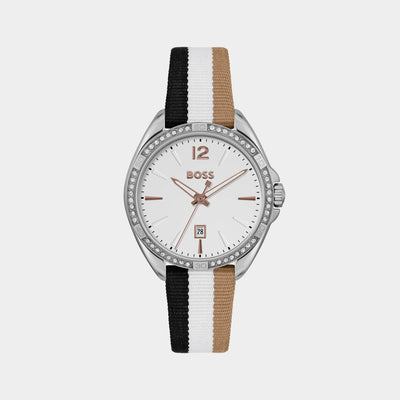 Felina Women Quartz White Dial Analog Nylon Watch 1502645